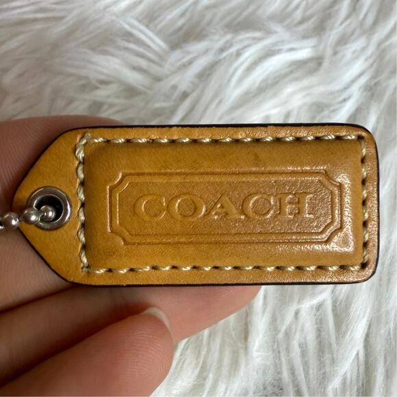 1.5" y2k COACH Vintage Fob Bag Charm Hang tag Hangtag - Picture 1 of 2